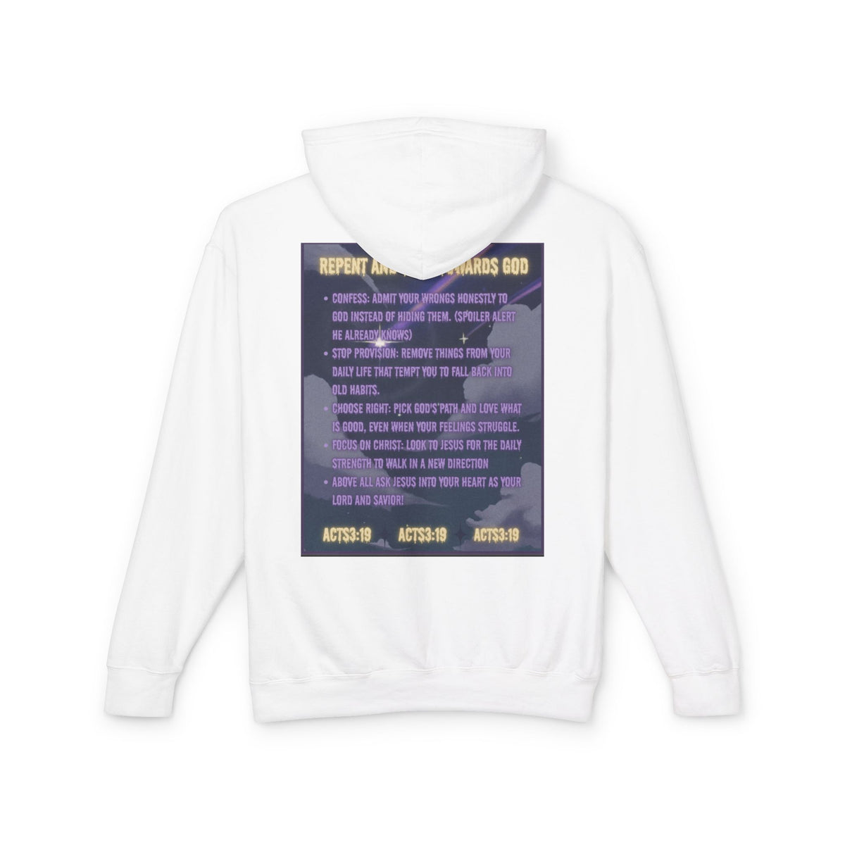 "Jesus Saves Witches" Lightweight Hooded Sweatshirt