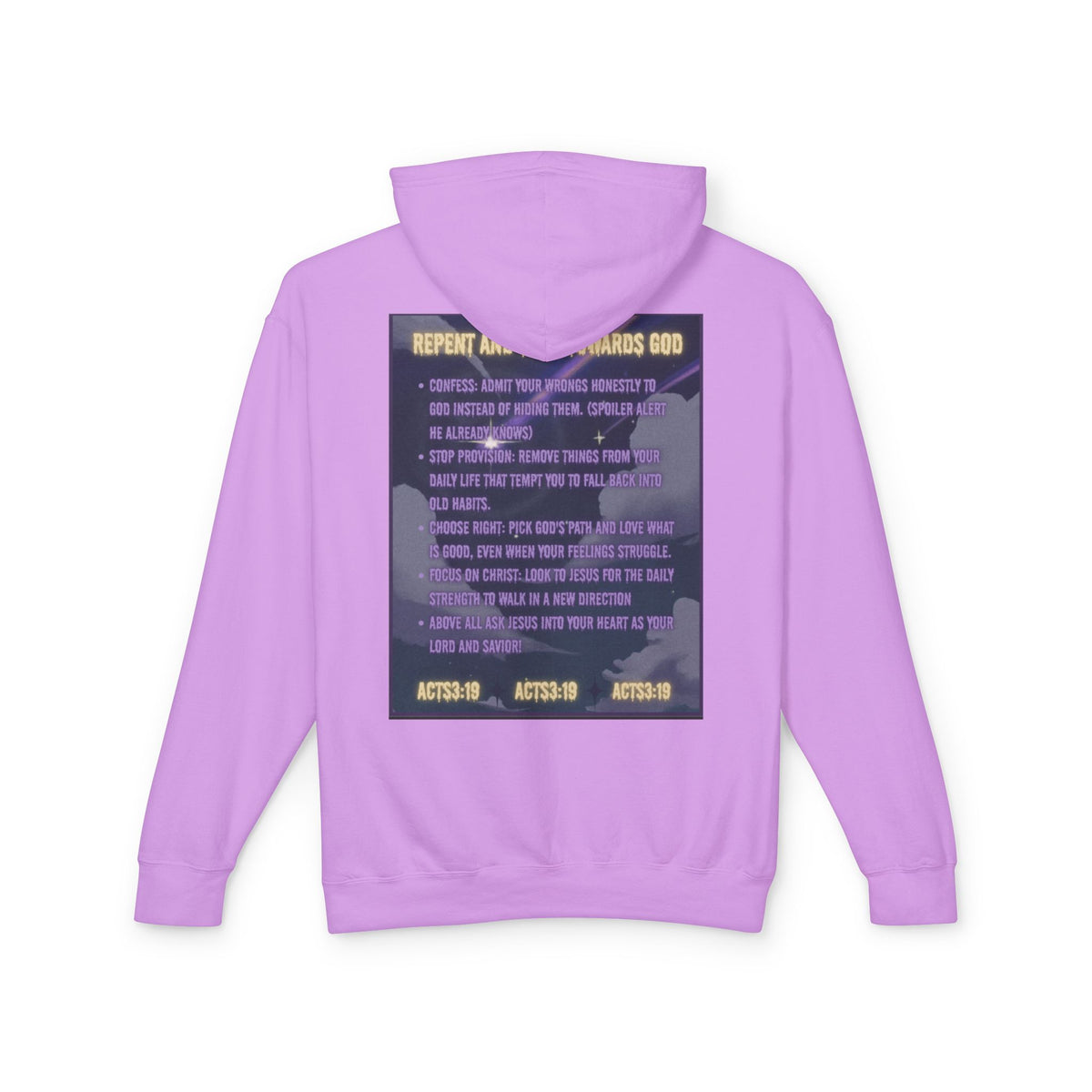 "Jesus Saves Witches" Lightweight Hooded Sweatshirt