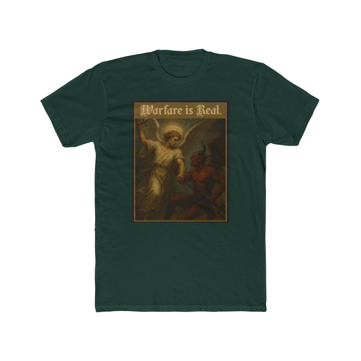 "Warfare Is Real" – Spiritual Battle Tee
