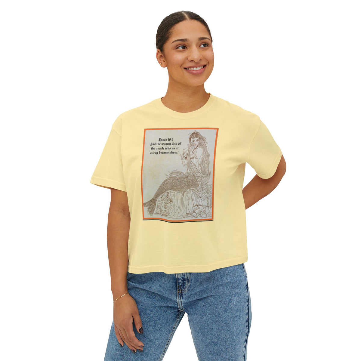 Enoch 19:2 — "Sirens" Front and Back Women's Boxy Tee