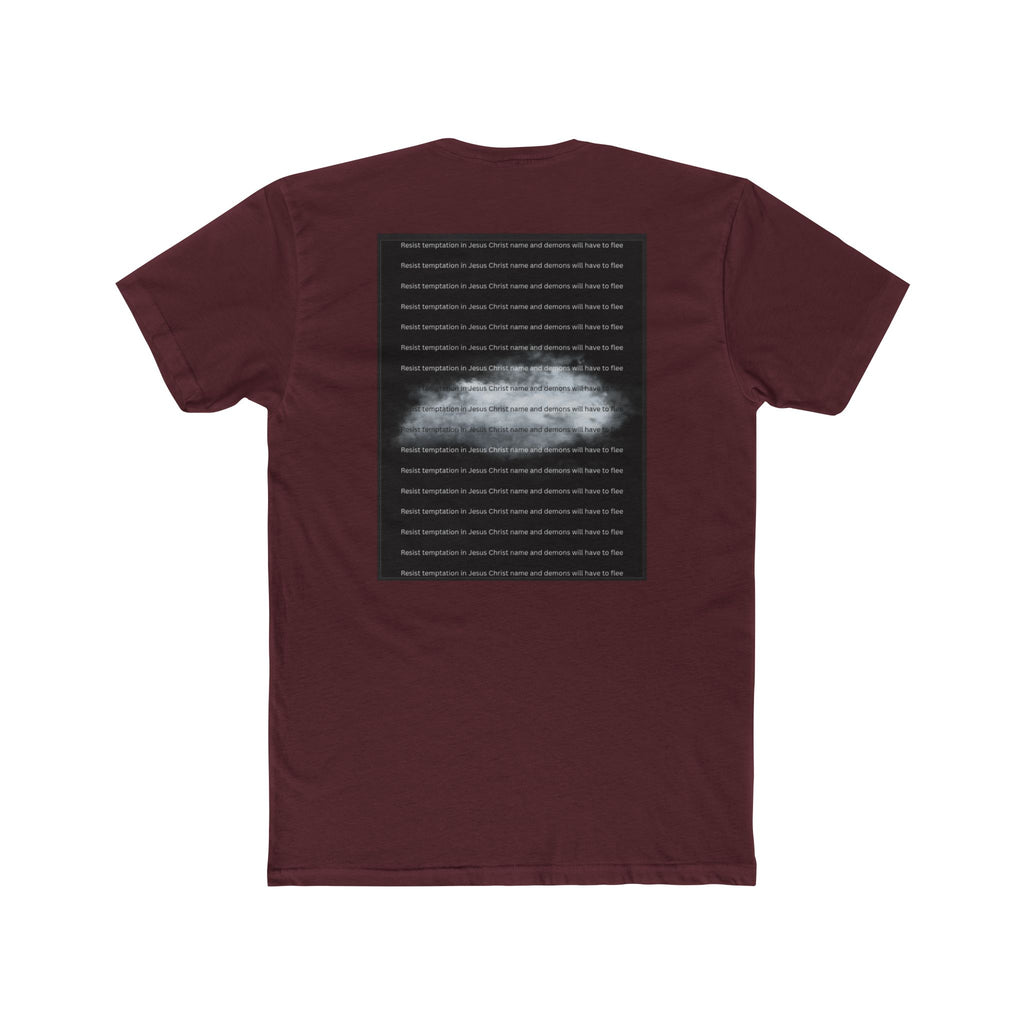 "Resist Temptation" – Succubus & Incubus Spiritual Warfare Unisex Cotton Crew Tee