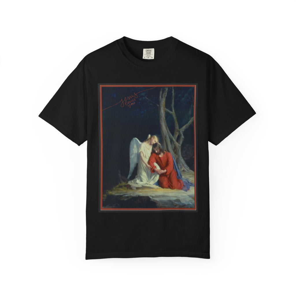 The one who comforts us in our afflictions — Women's Vintage Gothic Illustration Tee