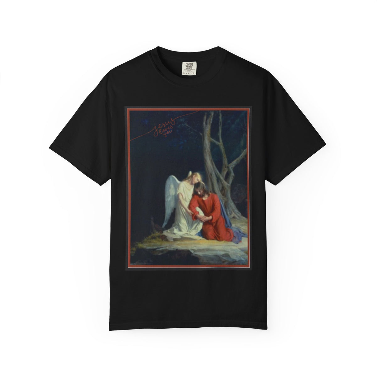 The one who comforts us in our afflictions — Women's Vintage Gothic Illustration Tee
