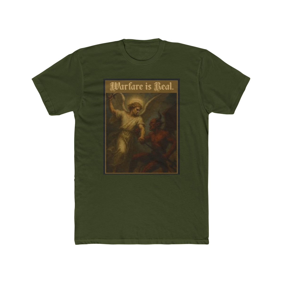 "Warfare Is Real" – Spiritual Battle Tee