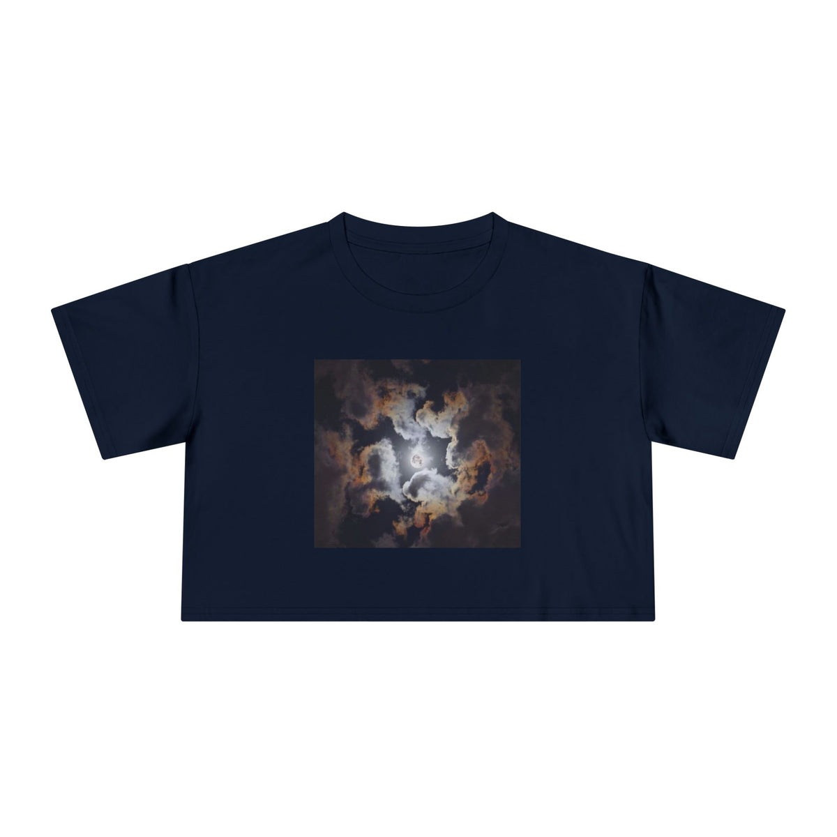 Psalm 19:1: "The Heavens Declare" — Polaroid Sky Women's Crop Tee