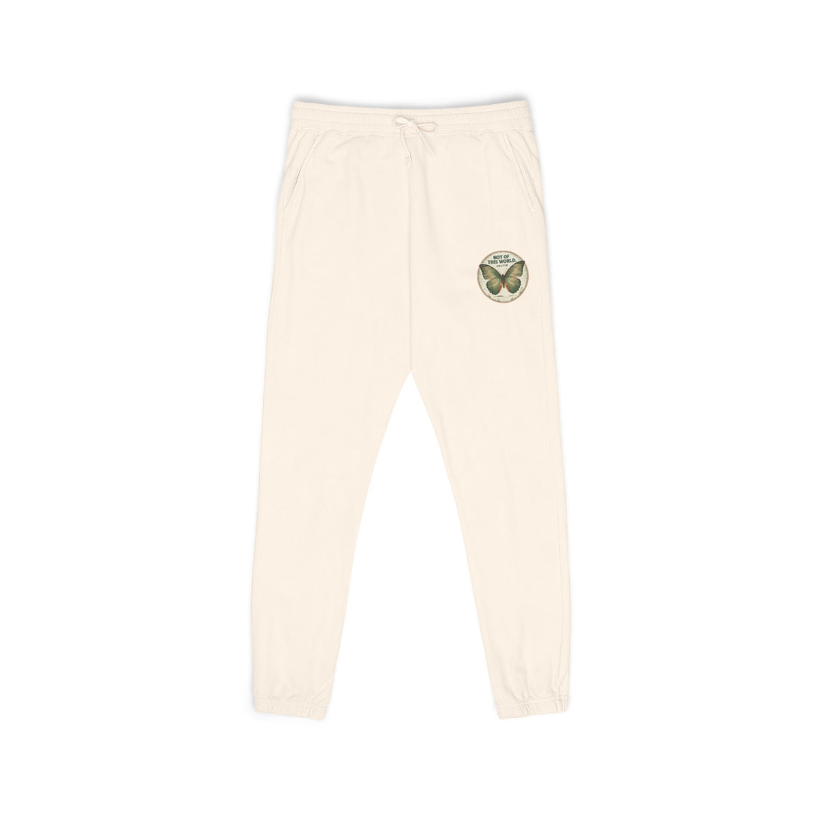 Set Apart Butterfly Emblem (John 17:16)-Dyed Fleece Sweatpants
