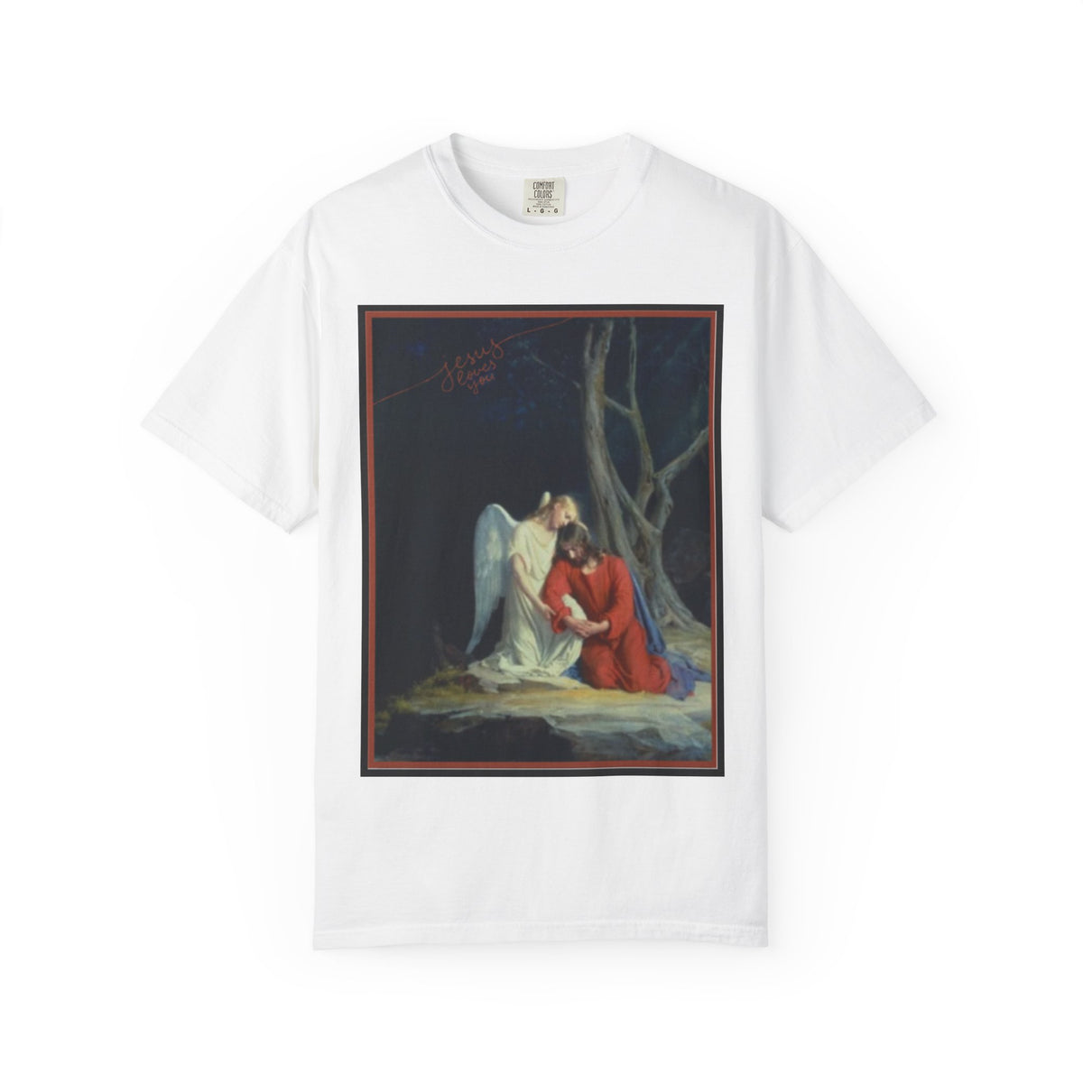 The one who comforts us in our afflictions — Women's Vintage Gothic Illustration Tee