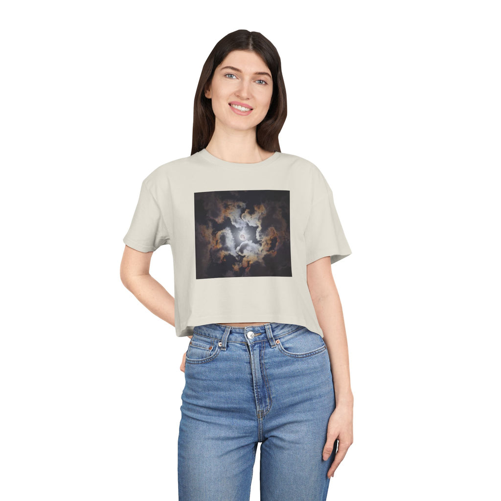 Psalm 19:1: "The Heavens Declare" — Polaroid Sky Women's Crop Tee