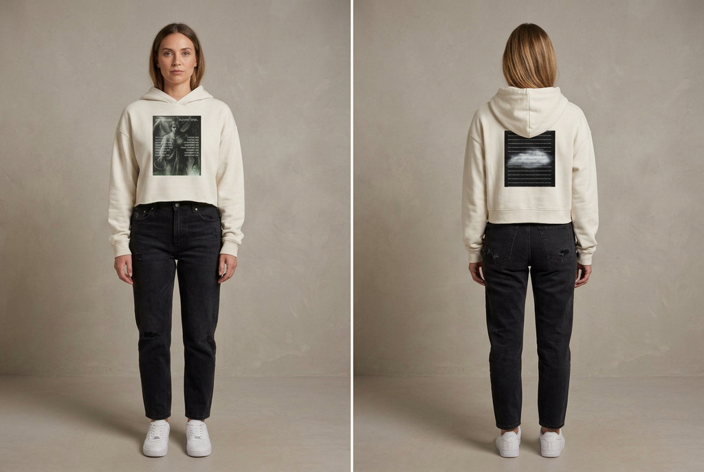 "God's Voice vs. Satan's Voice" — Discernment Women's Relax Crop Hood