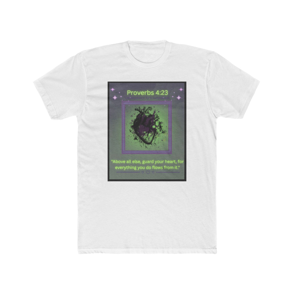 "Guard Your Heart" – Proverbs 4:23 Unisex Cotton Crew Tee