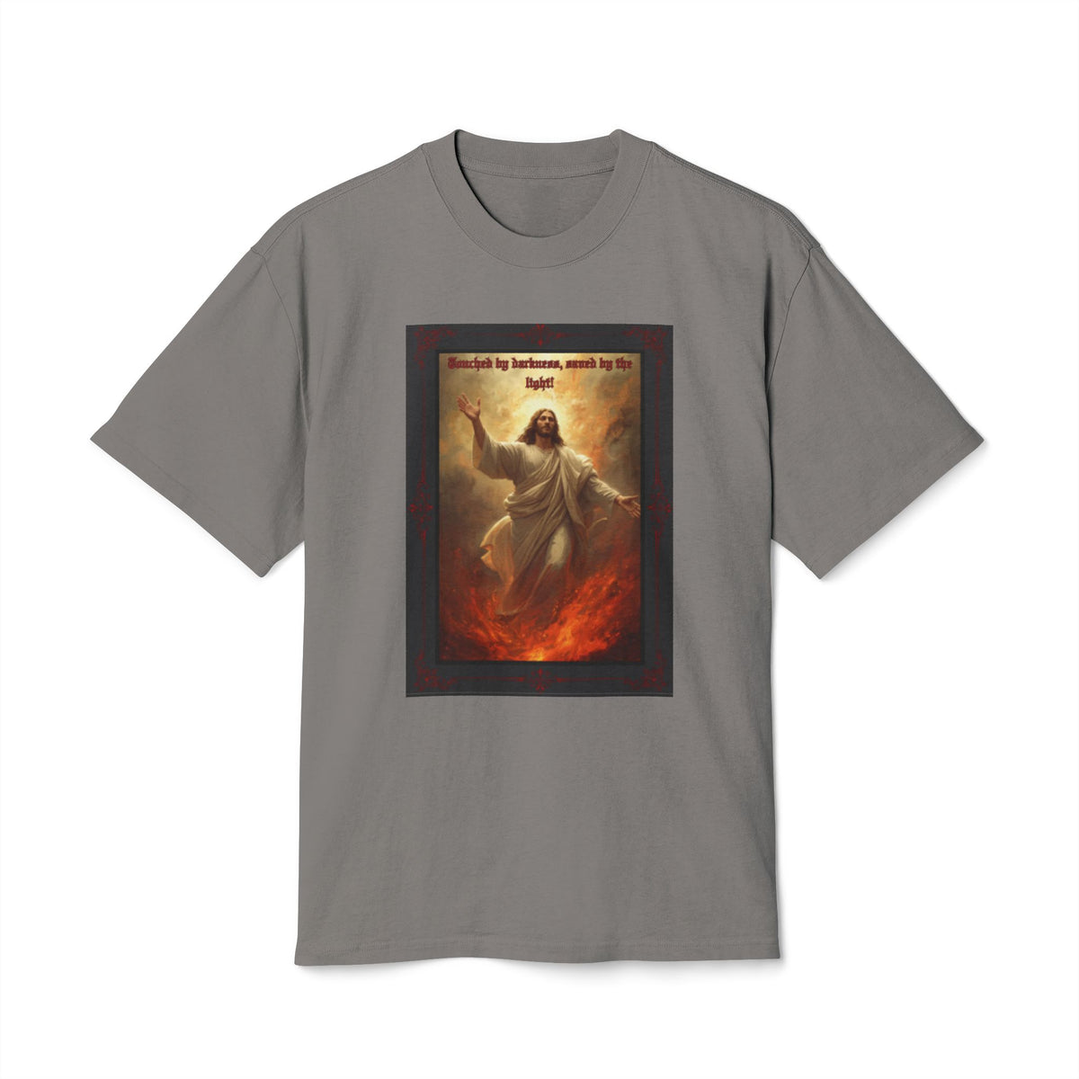 Set Apart Collection- “Touched My Darkness • Saved by Light” -Unisex Heavy Faded Tee