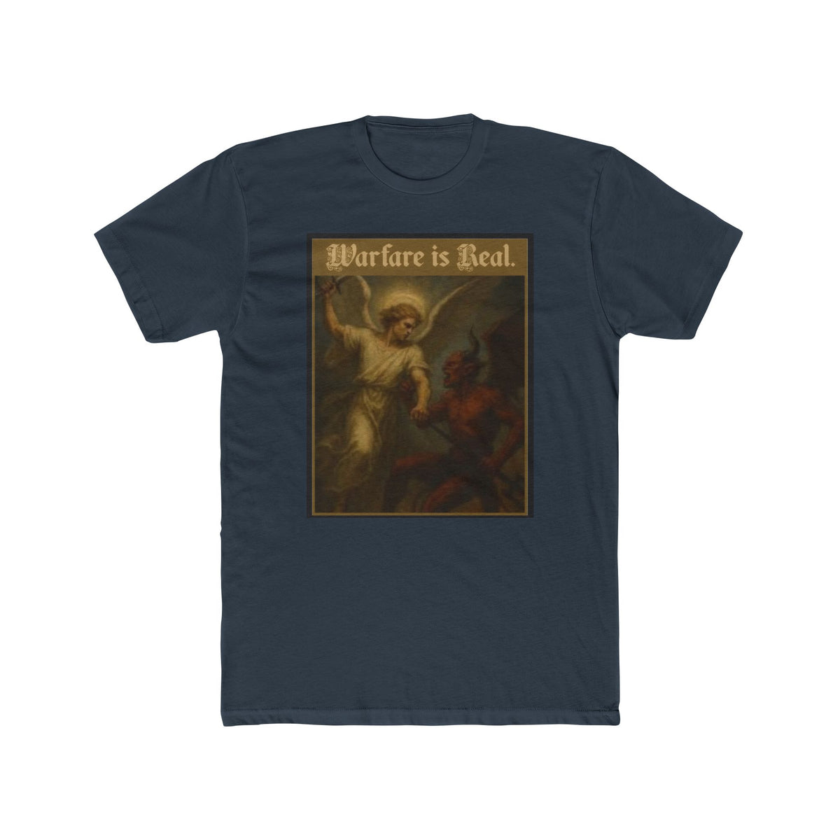 "Warfare Is Real" – Spiritual Battle Tee