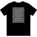 Matthew 7:7-8 — "Ask, Seek, Knock" front and back T-Shirt