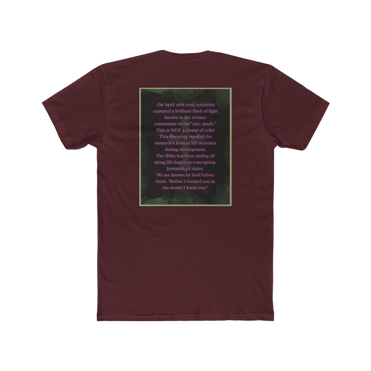 "Science Saw the Spark, Scripture Knew the Source" – Life Begins at Conception Tee