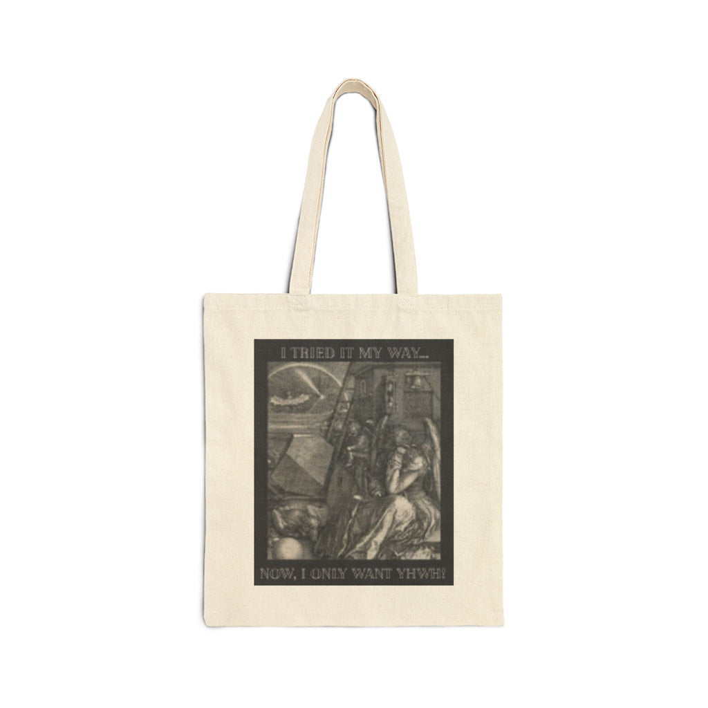 "I Tried It My Way... Now I Only Want YHWH" — Vintage Renaissance Art Tote Bag