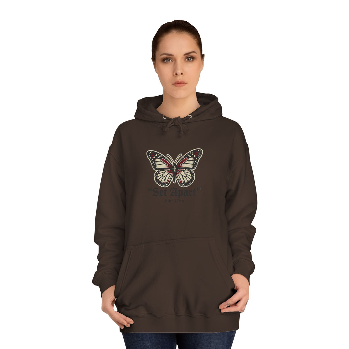 Butterfly 'Set Apart' Hoodie – Inspirational Graphic College Hoodie
