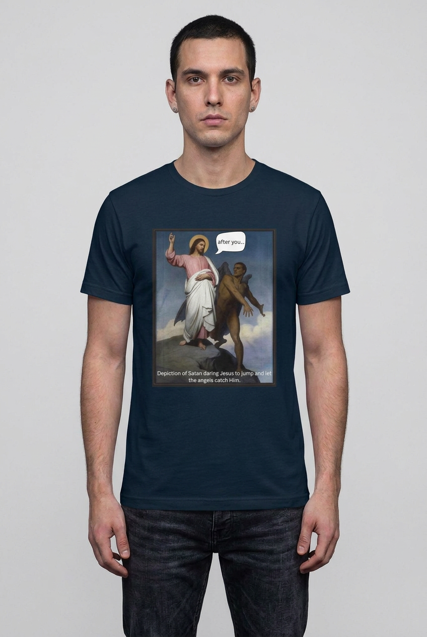 Male model wearing the navy After You tee