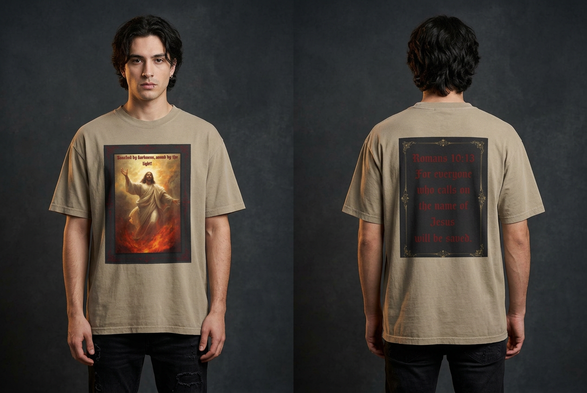 Set Apart Collection- “Touched My Darkness • Saved by Light” -Unisex Heavy Faded Tee