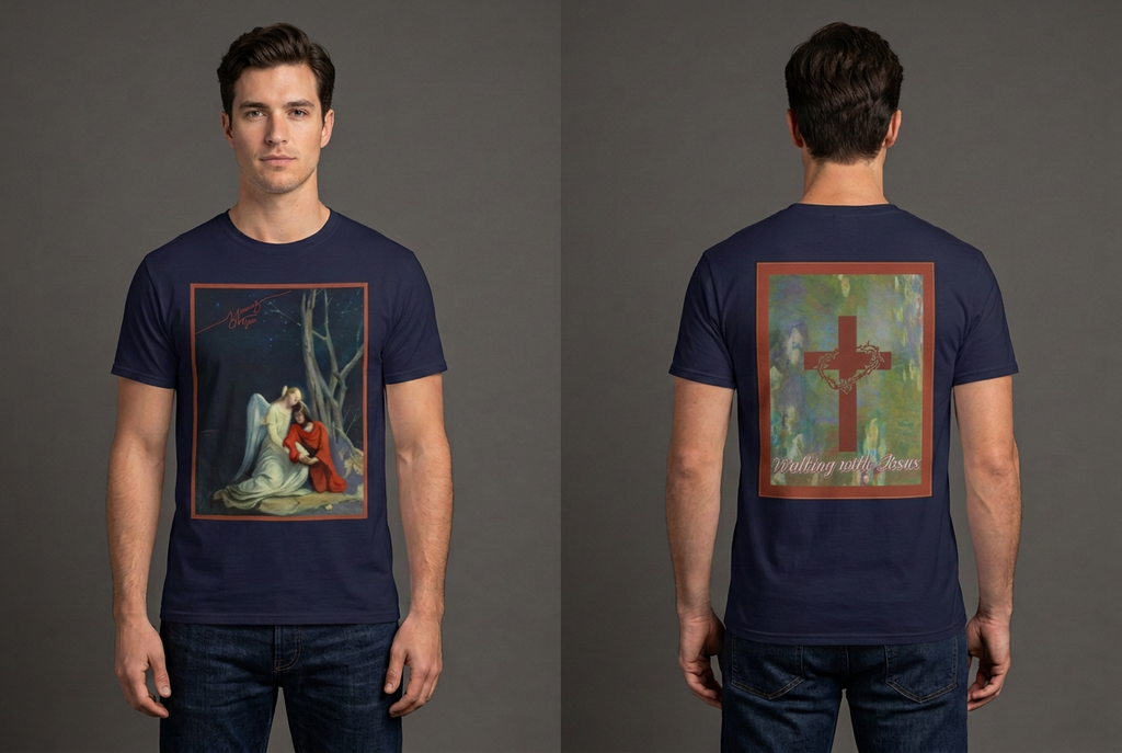 The one who comforts us in our afflictions — Women's Vintage Gothic Illustration Tee