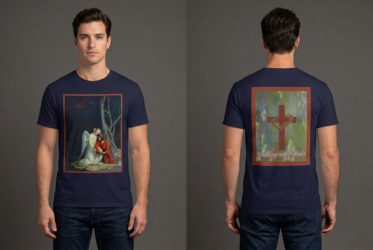 The one who comforts us in our afflictions — Women's Vintage Gothic Illustration Tee