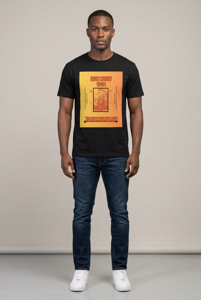 Matthew 17:21 — "Prayer 🙏 Fasting" Inspirational Scripture T-Shirt